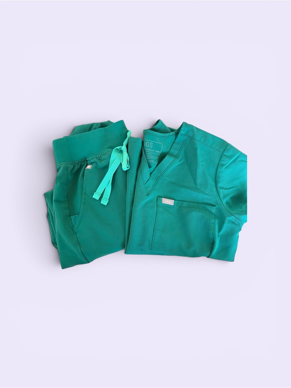 FIGS SET. 🌳HUNTER GREEN.  CATARINA TOP. XXS.      ZAMORA JOGGERS S|P.